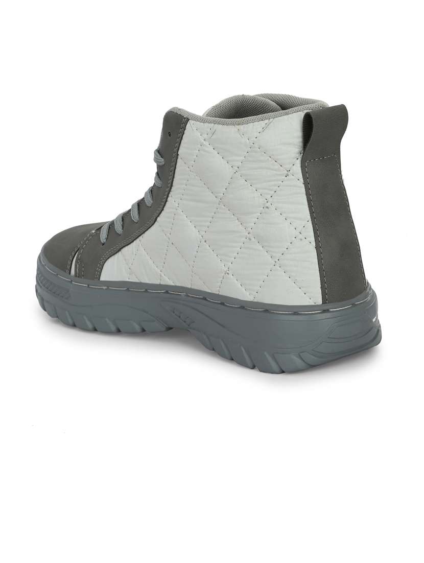 bucik grey bck4026 lightweight comfort trendy premium stylish high tops for men  - 21278560 -  Standard Image - 3