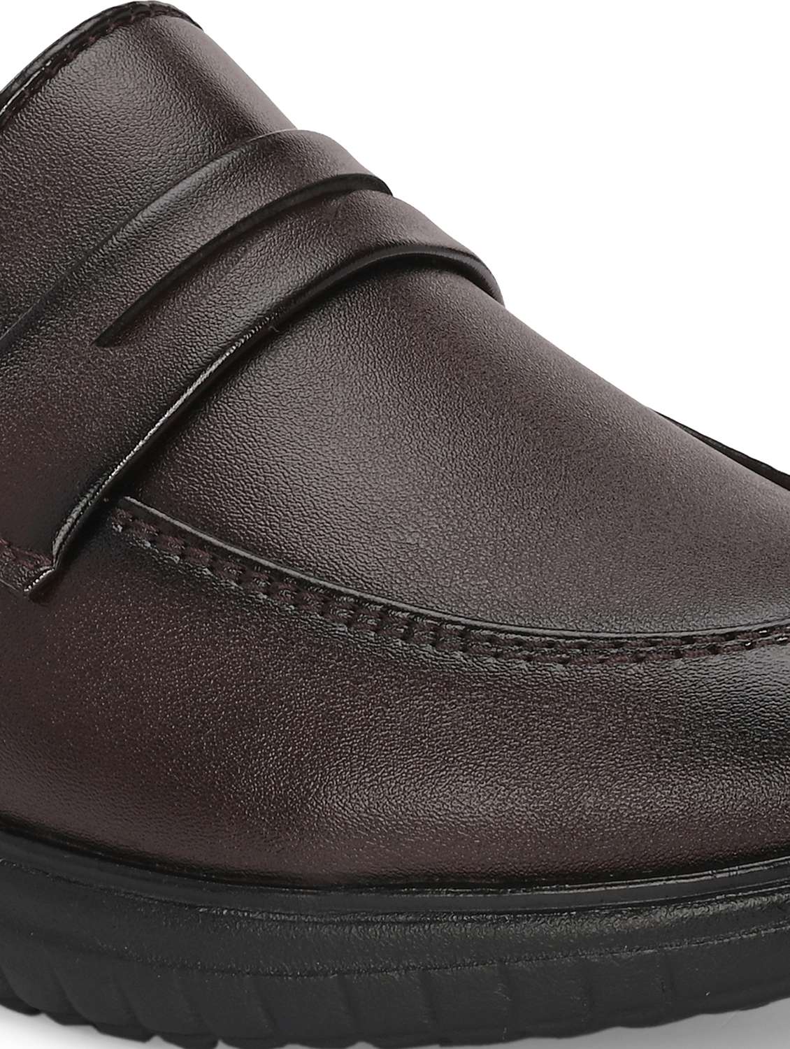 brown synthetic slip on loafers - 21278709 -  Standard Image - 5