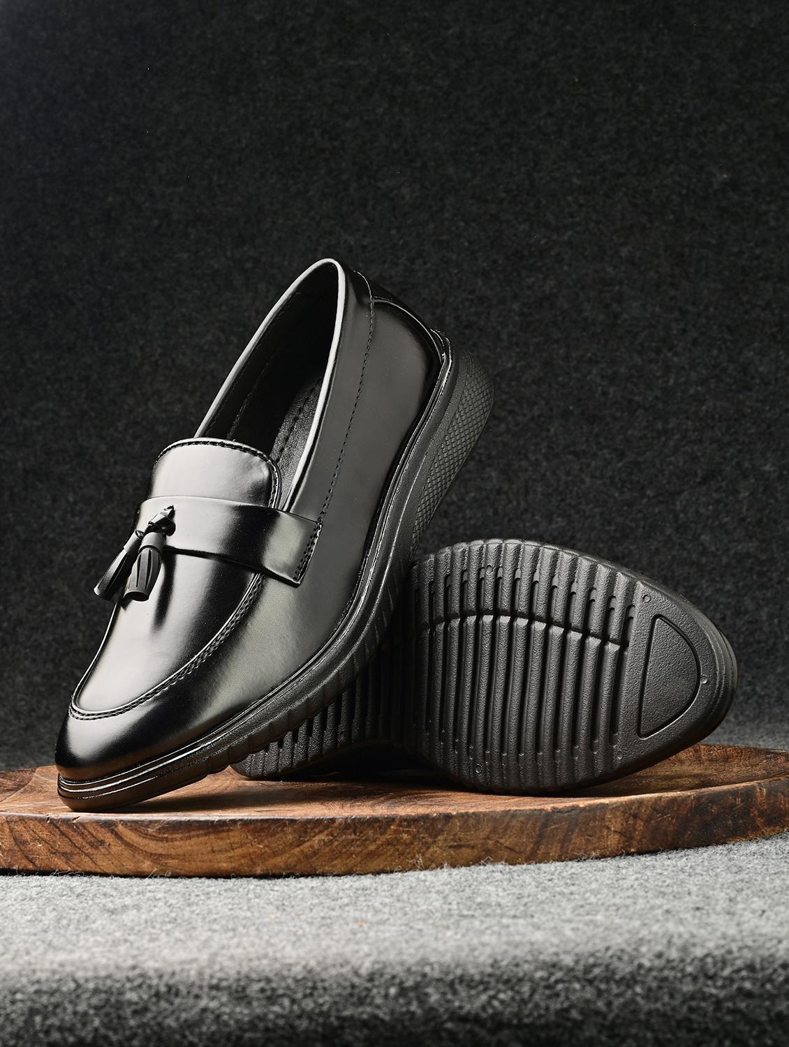 black synthetic slip on loafers - 21278710 - Zoom Image - 0