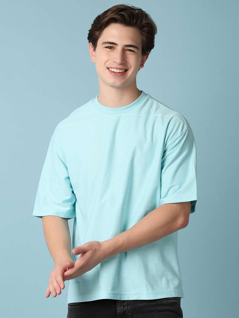 men solid short sleeve oversized t-shirt