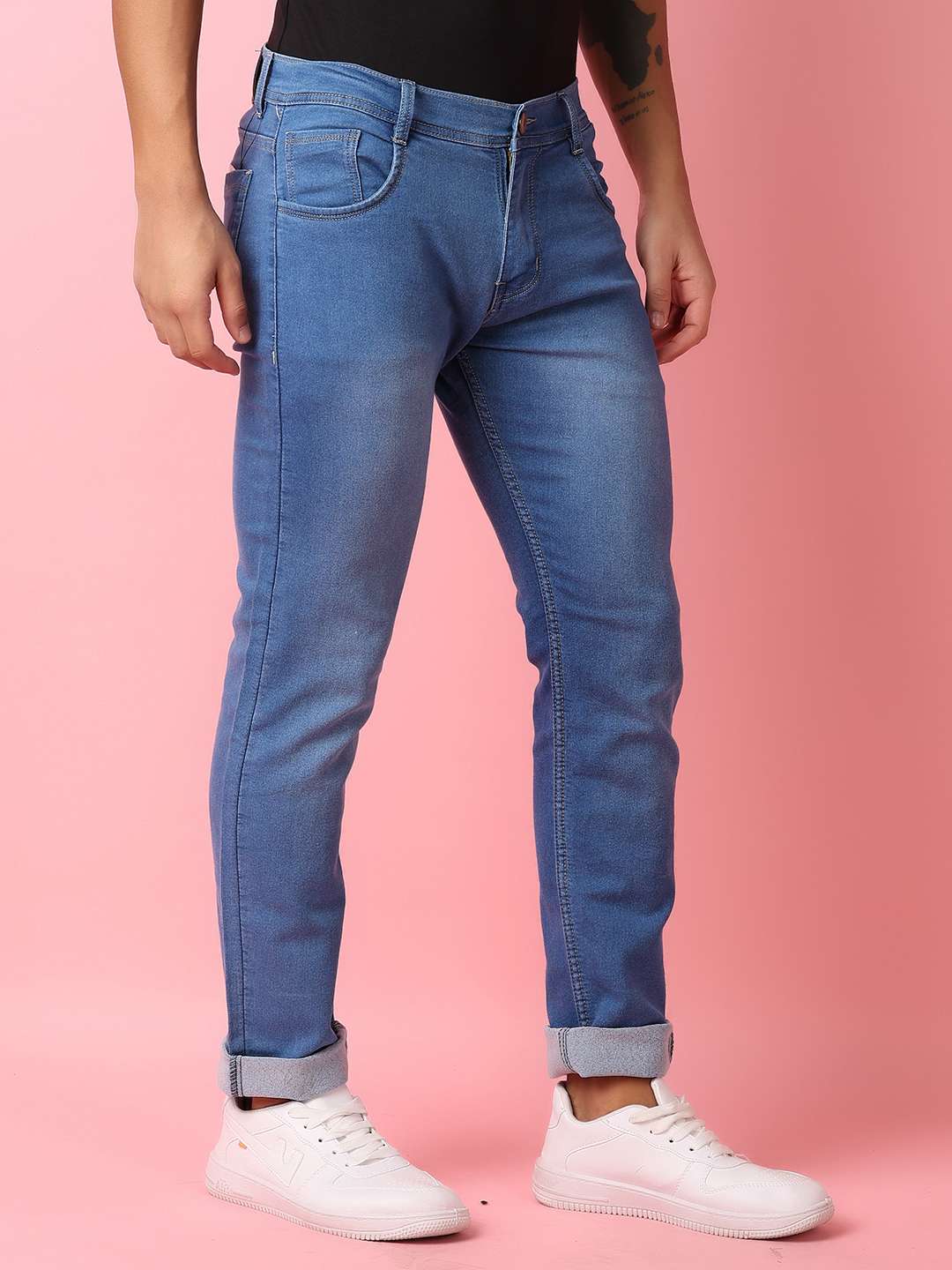 men mid rise plain jeans - 21279000 -  Standard Image - 3