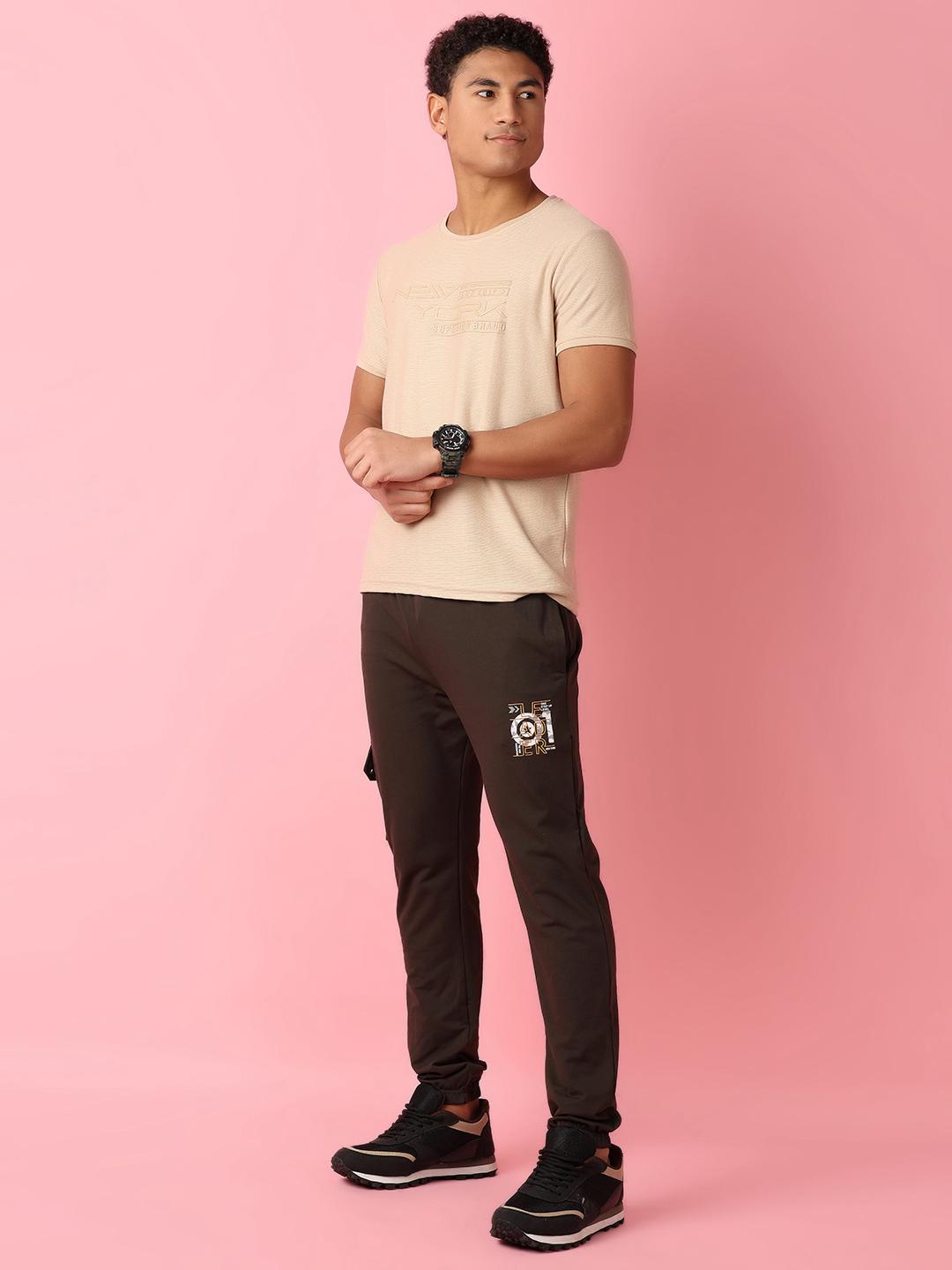 olive cotton full length track pant - 21279012 - Standard Image - 3