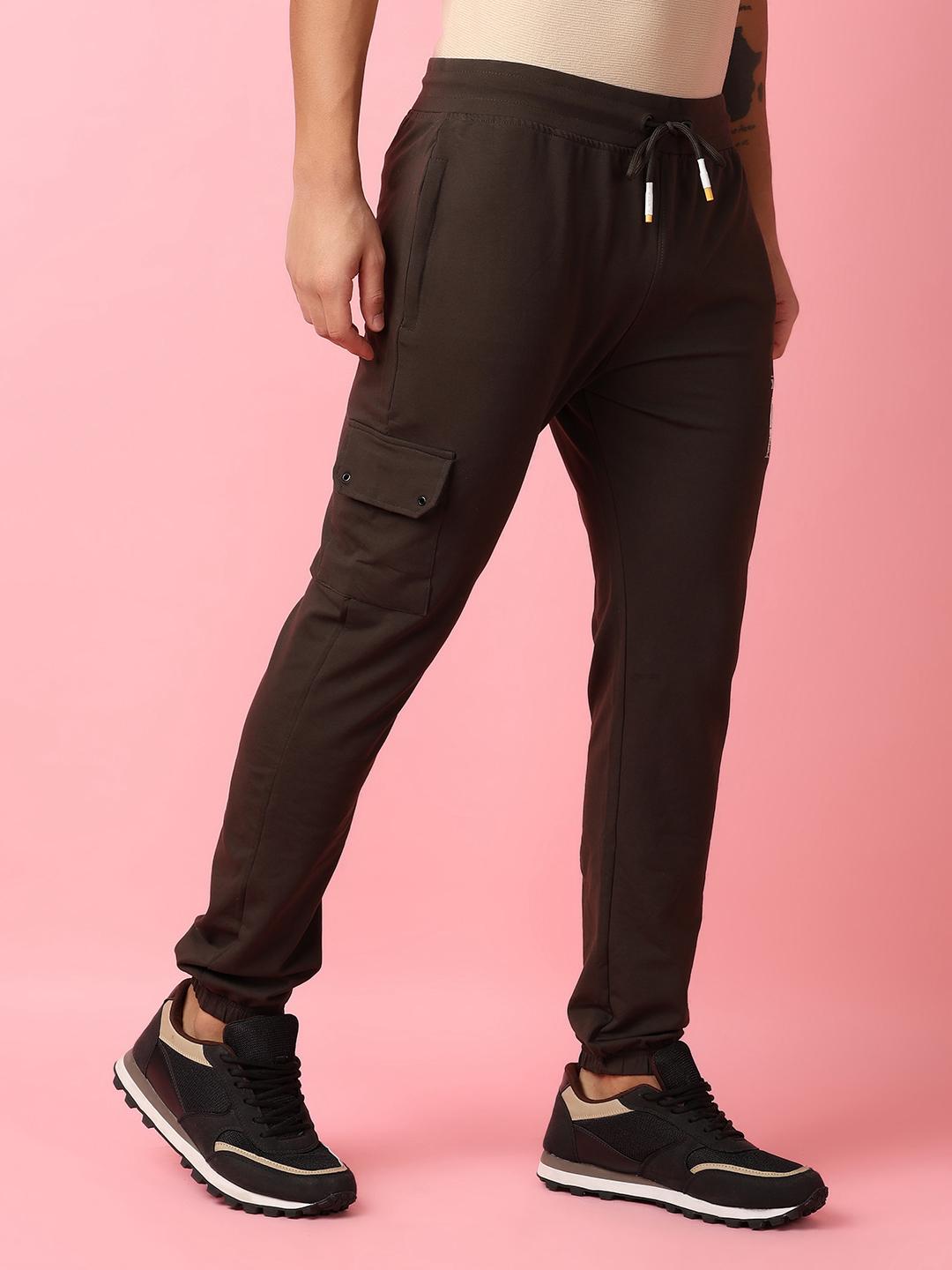 olive cotton full length track pant - 21279012 - Standard Image - 5