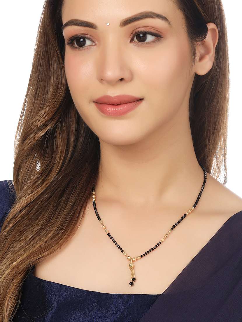 gold beads mangalsutra - 21279156 - Standard Image - 3