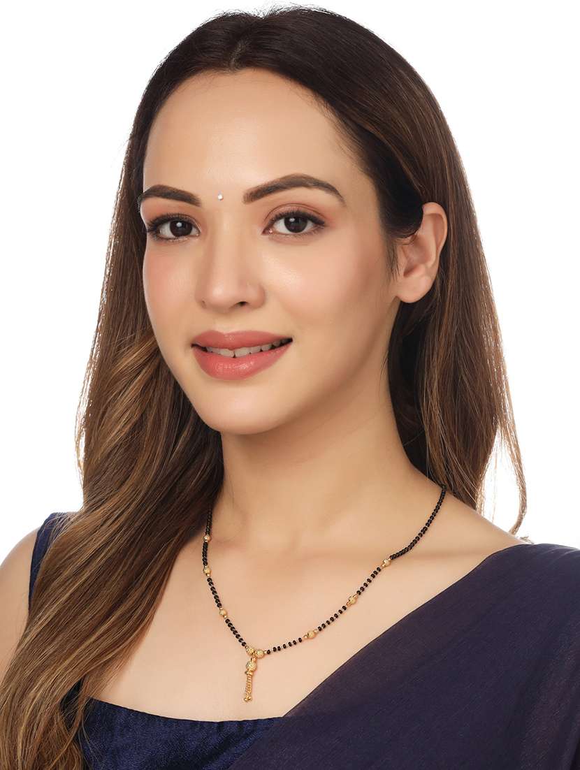 gold beaded mangalsutra - 21279157 - Standard Image - 3