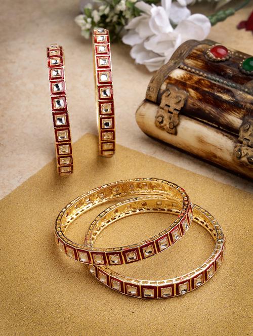 gold alloy bangle set of 4 - 21279212 -  Standard Image - 0
