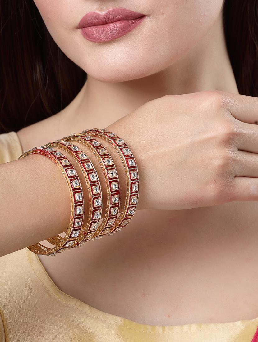 gold alloy bangle set of 4 - 21279212 - Standard Image - 3