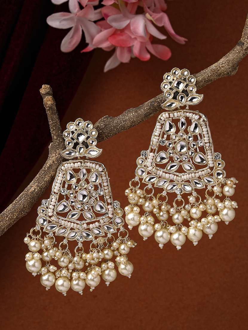 gold metal drop earrings