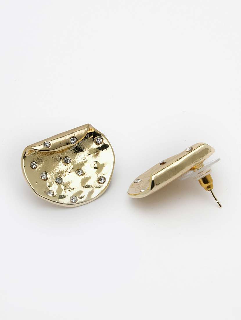 Gold Metal Studs Earrings