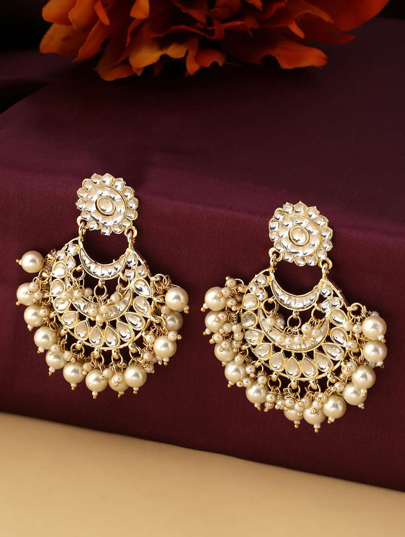 multi colored brass jhumka earring