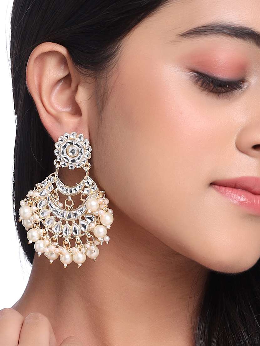 multi colored brass jhumka earring - 21279478 -  Standard Image - 3