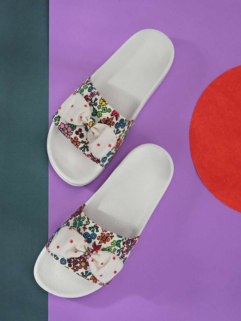 bucik white women bck9021 lightweight comfort summer trendy premium stylish slides 