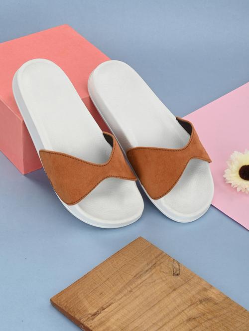 bucik brown women bck9020 lightweight comfort summer trendy premium stylish slides - 21279798 - Standard Image - 0