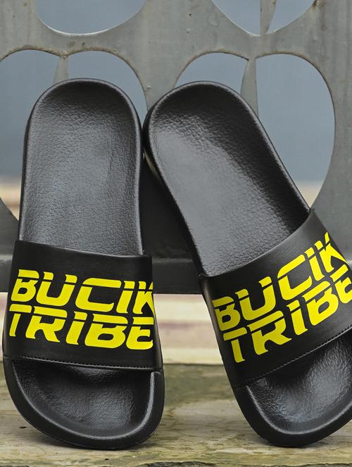 bucik black men bck9052 lightweight comfort summer trendy premium stylish slides  - 21279821 -  Standard Image - 0