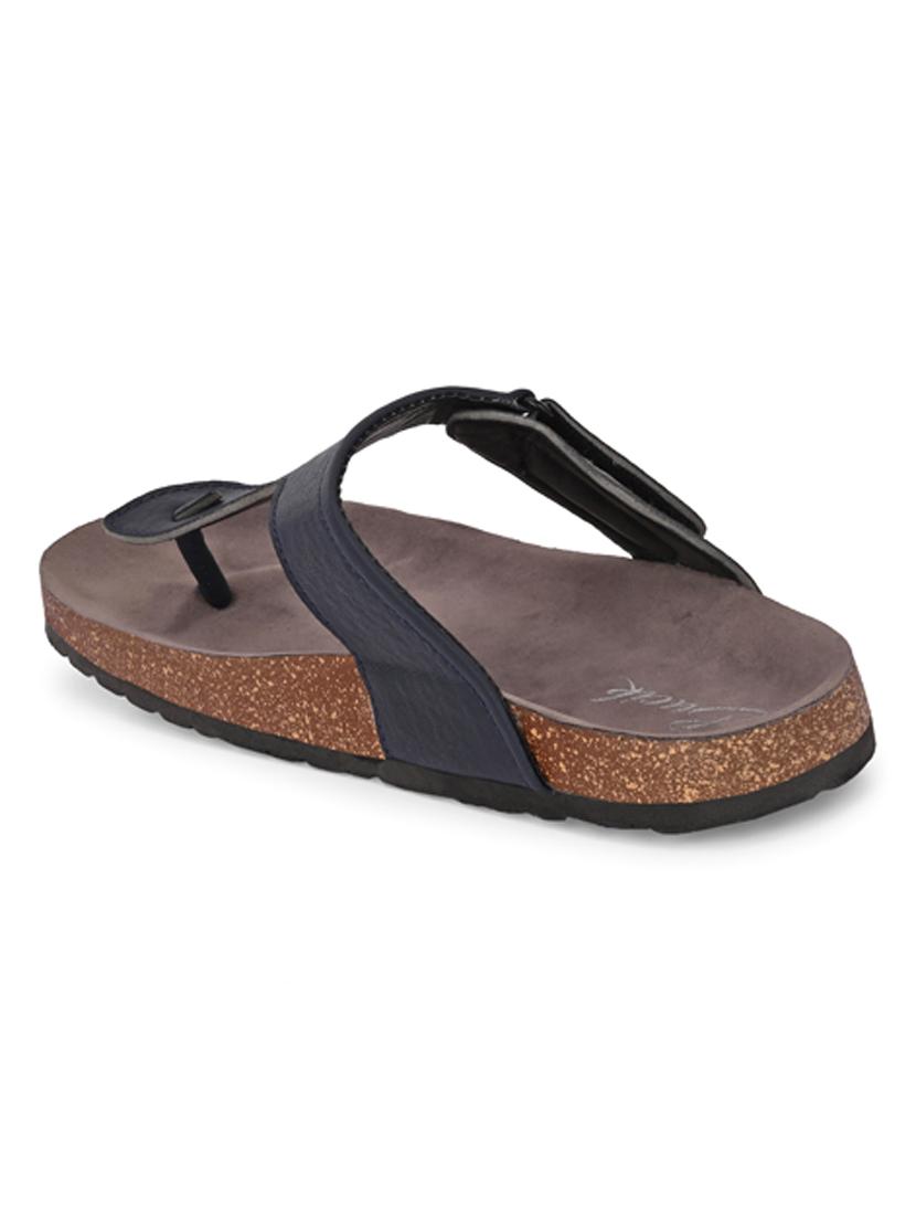blue synthetic slip on sandals - 21279838 - Standard Image - 3