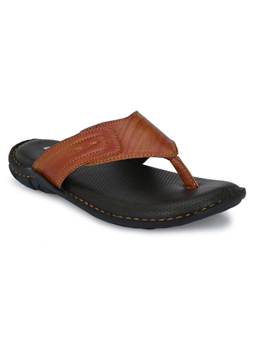 men brown slip on slipper