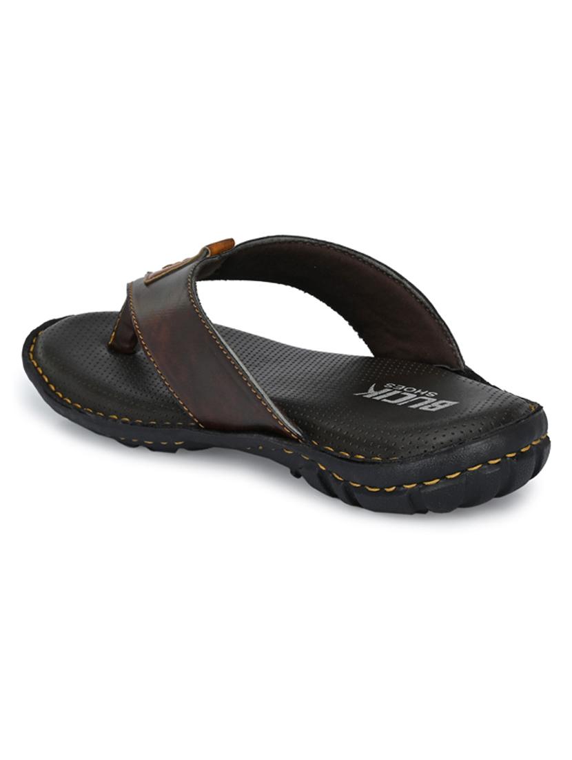 bucik brown men bck8094 lightweight comfort summer trendy premium stylish slippers - 21279896 - Standard Image - 3