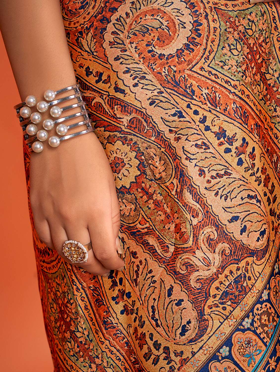 women multi color printed saree with blouse - 21279997 -  Standard Image - 5