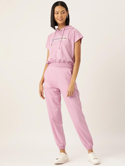 women printed t-shirt & jogger co-ord set - 21280159 -  Standard Image - 0