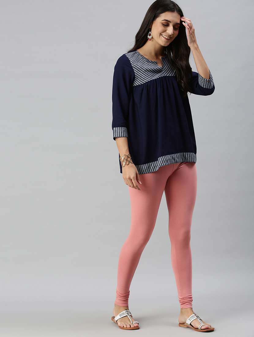 women solid mid rise churidar legging - 21281520 -  Standard Image - 3