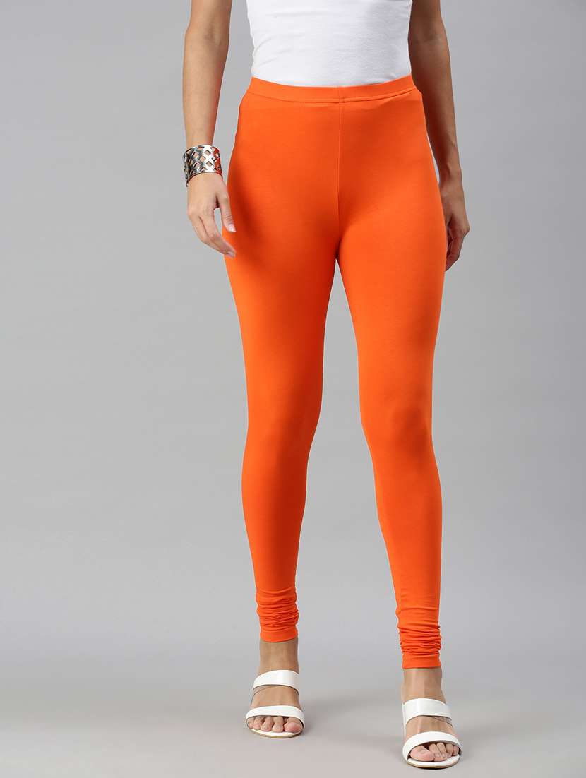 women solids churidar leggings