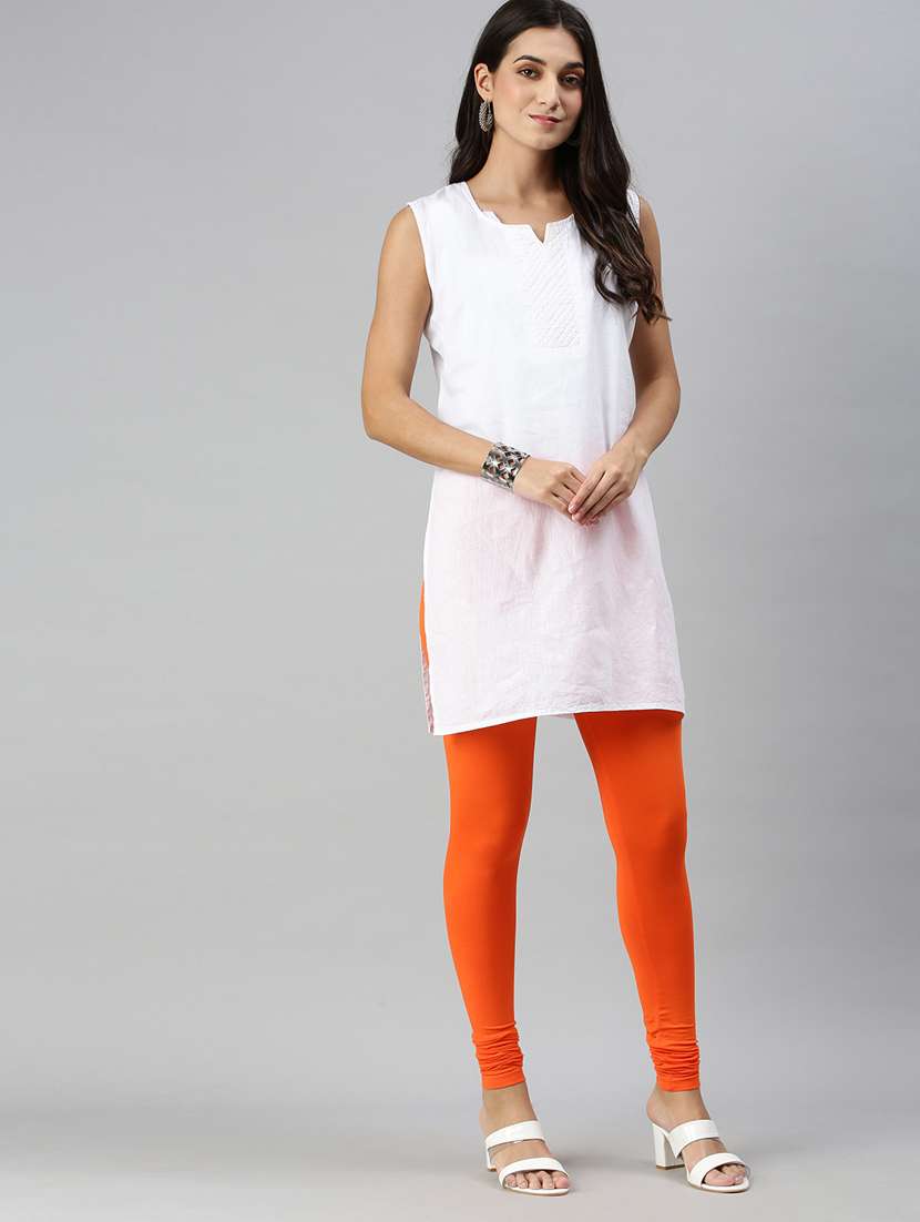 women solids churidar leggings - 21281538 -  Standard Image - 3