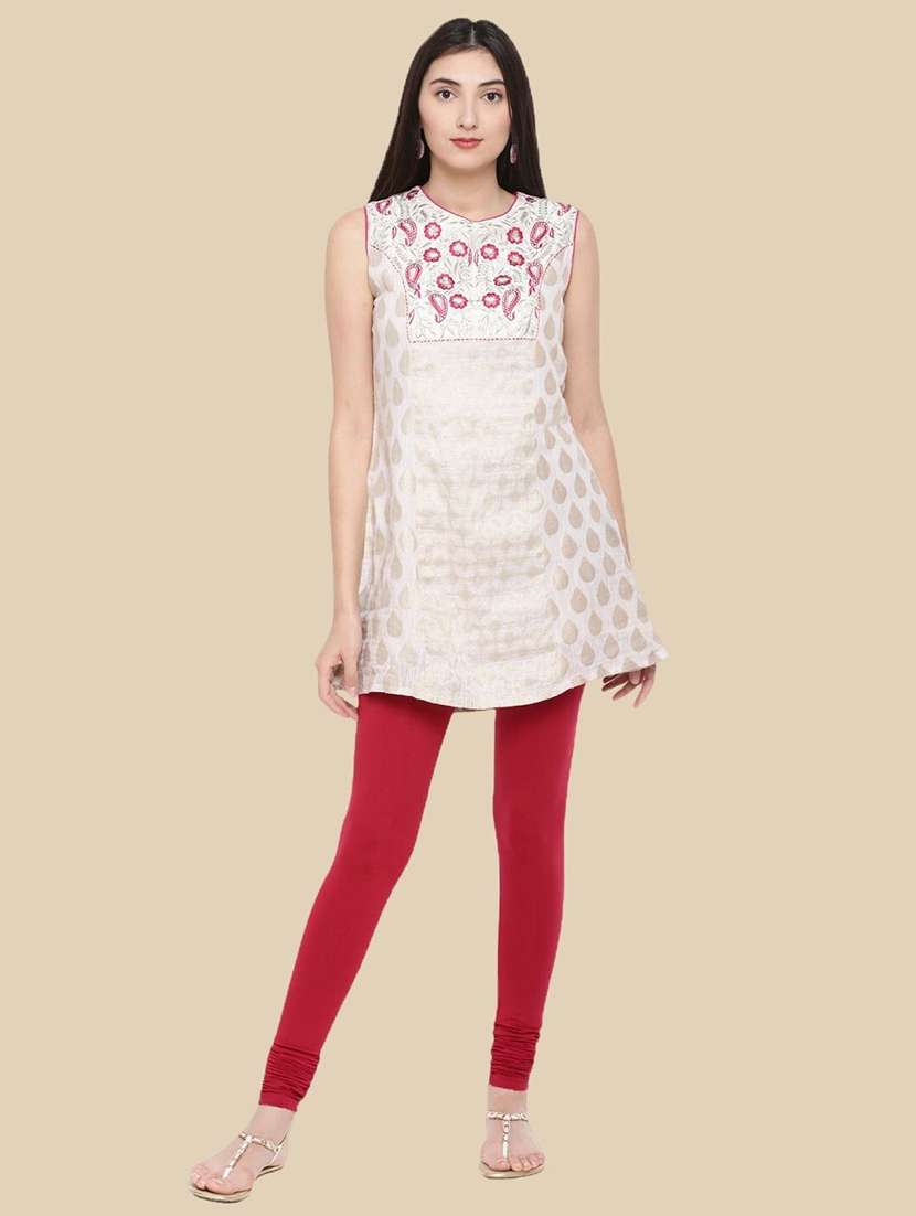 women solid mid rise churidar legging - 21281571 -  Standard Image - 3