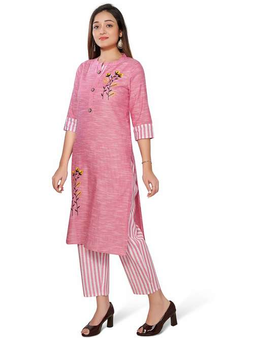 women pink kurta pant set - 21281719 - Standard Image - 0