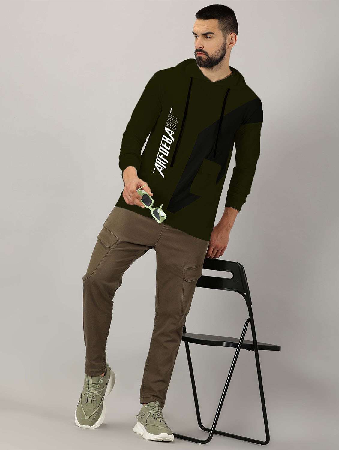 men color block hooded t-shirt - 21281737 -  Standard Image - 3