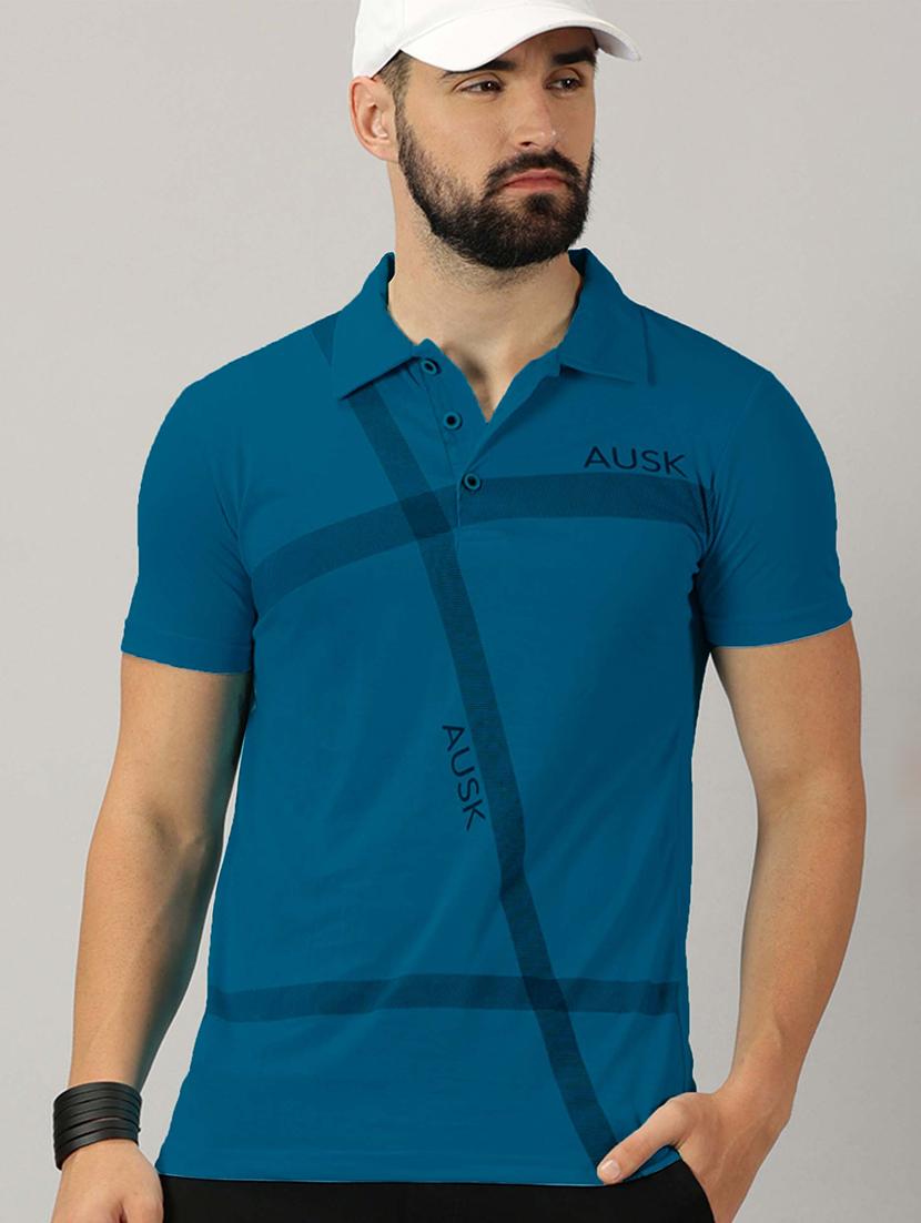 men teal regular fit polo t-shirt - 21281767 - Zoom Image - 0
