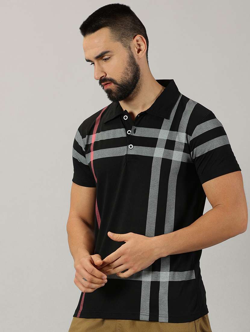 men black regular fit polo t-shirt - 21281777 -  Standard Image - 3