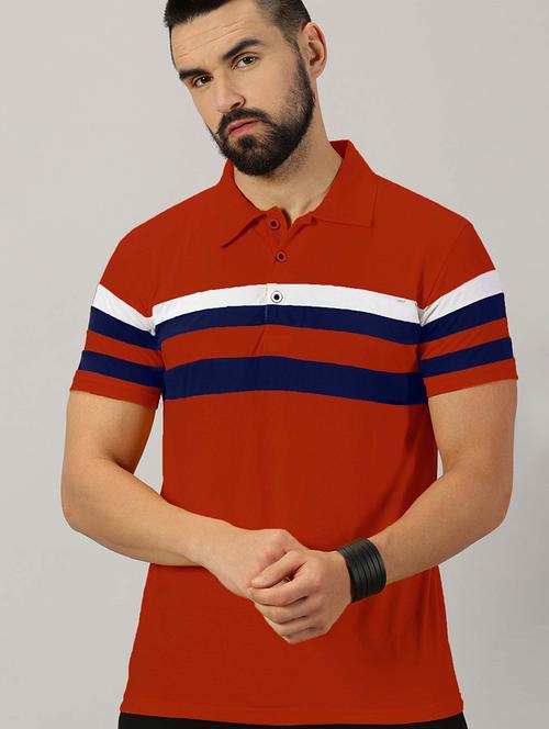 men polo neck striped t-shirt - 21281792 -  Standard Image - 0