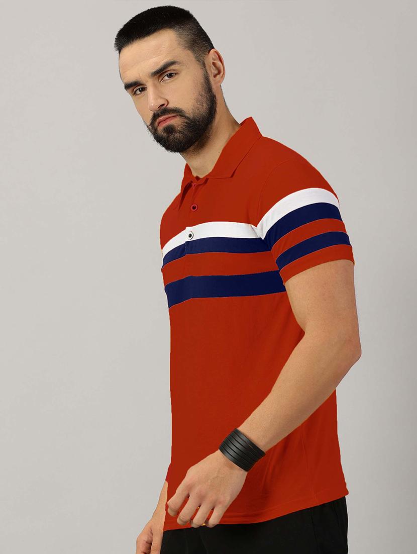 men polo neck striped t-shirt - 21281792 - Standard Image - 3
