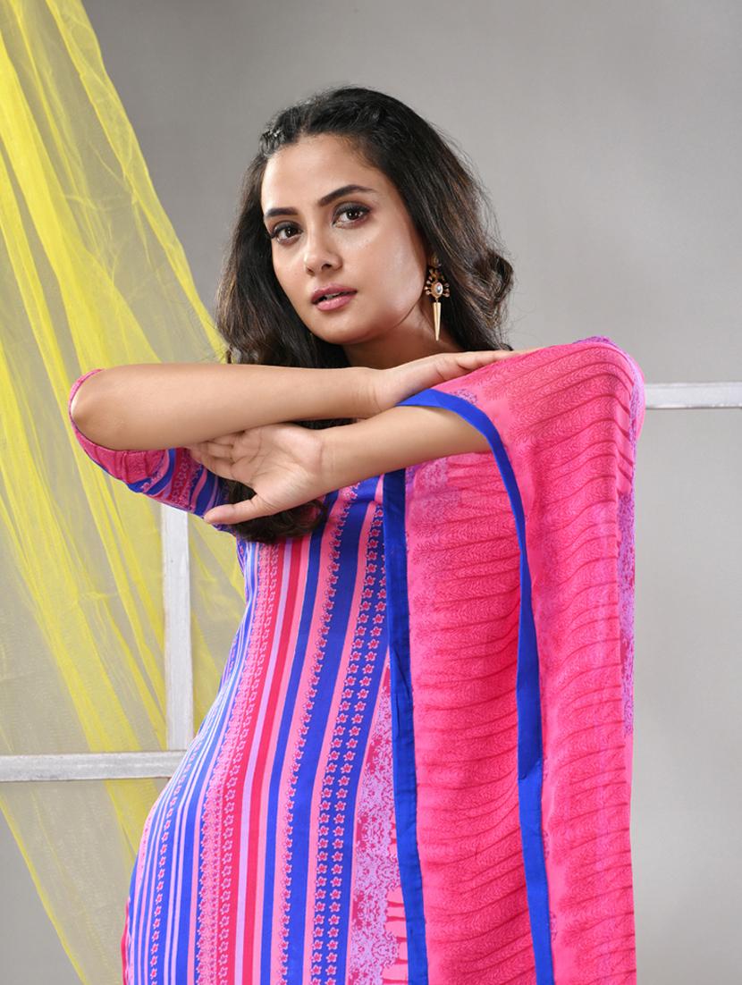 women pink satin straight kurta - 21281851 - Standard Image - 3