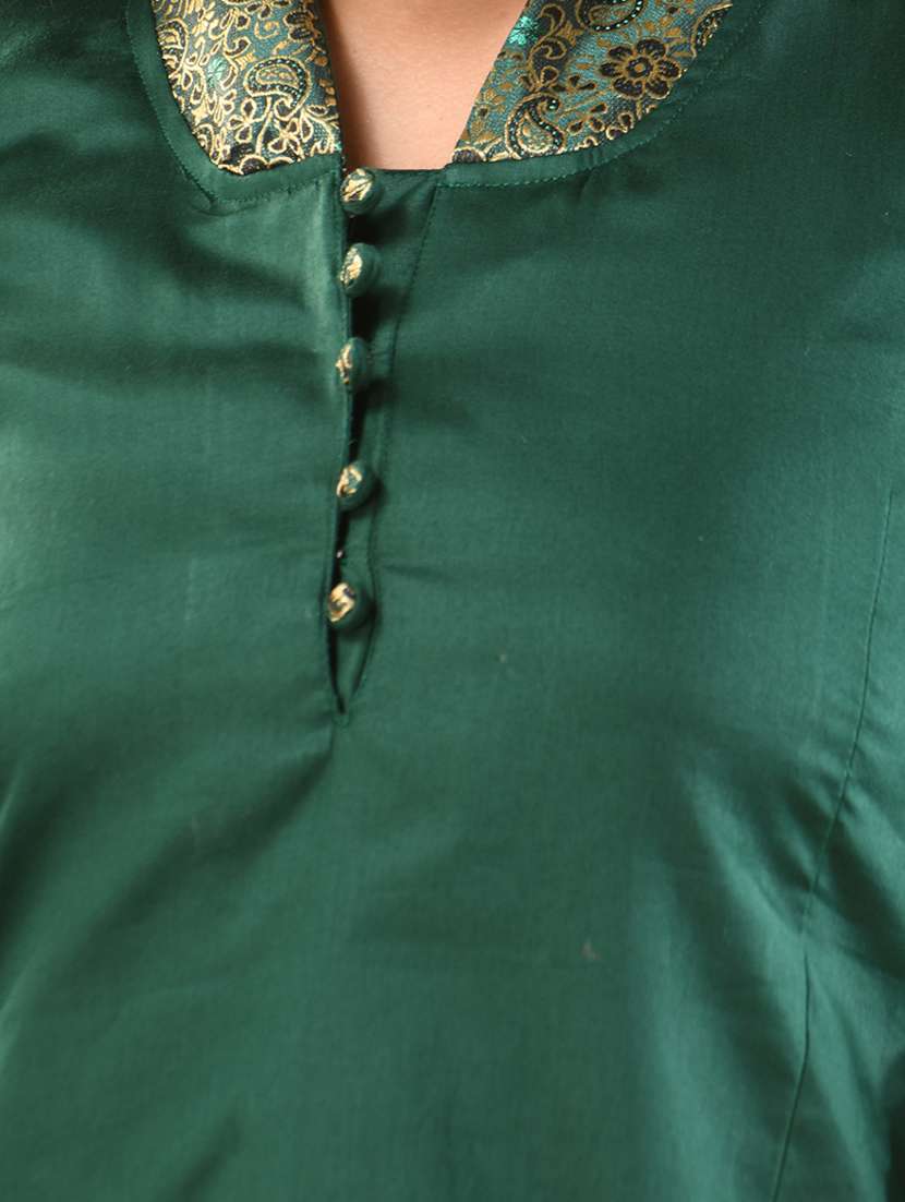 women three quarter sleeve straight kurta - 21281861 -  Standard Image - 5