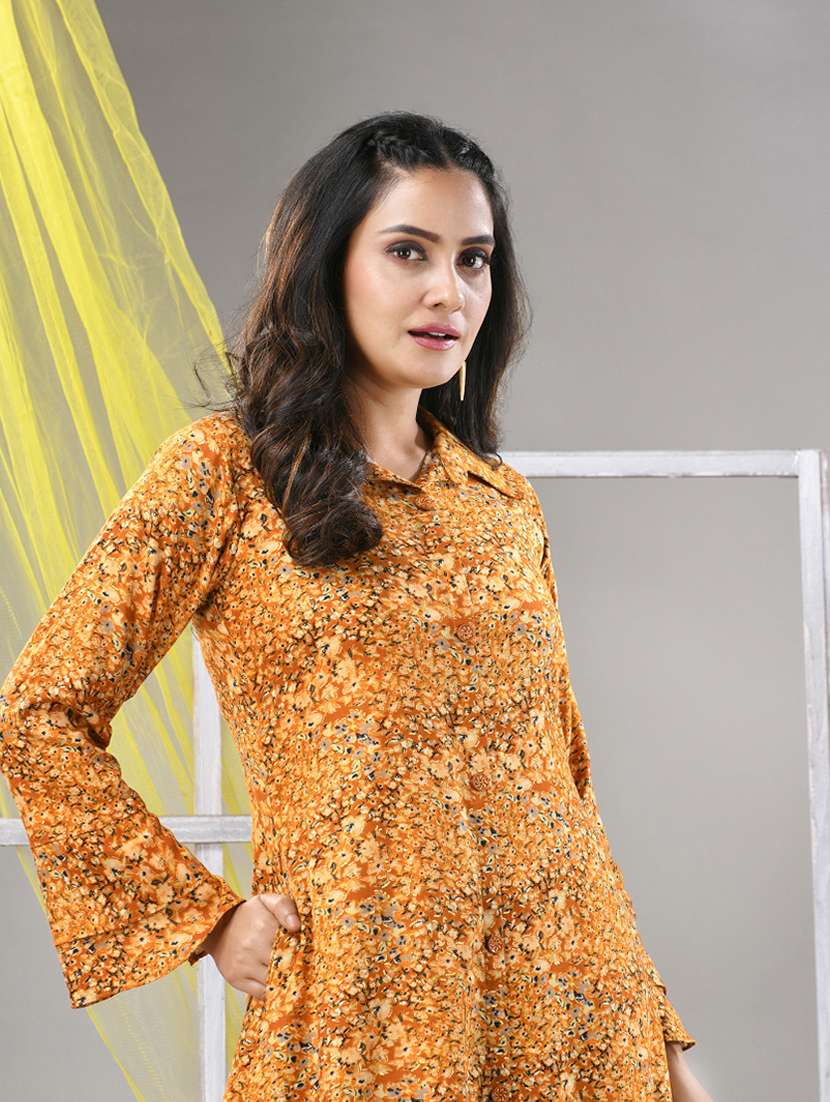 women bell sleeves fit & flare ethnic dress - 21281864 -  Standard Image - 3