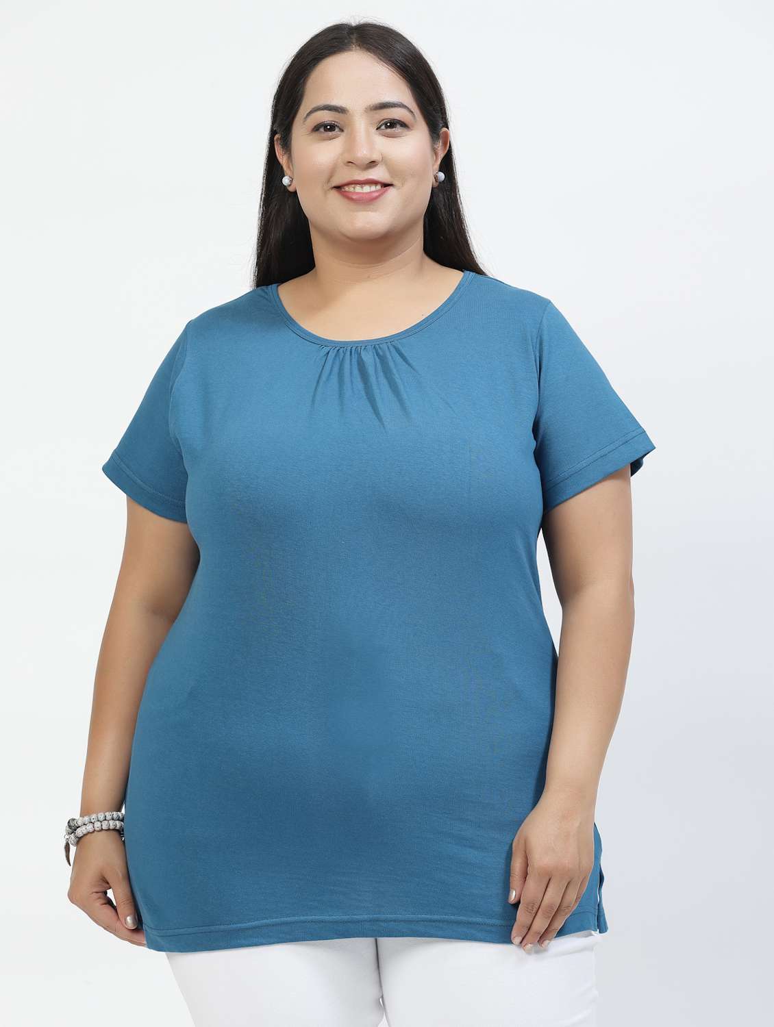 women plus size solid t-shirt - 21283276 - Zoom Image - 0
