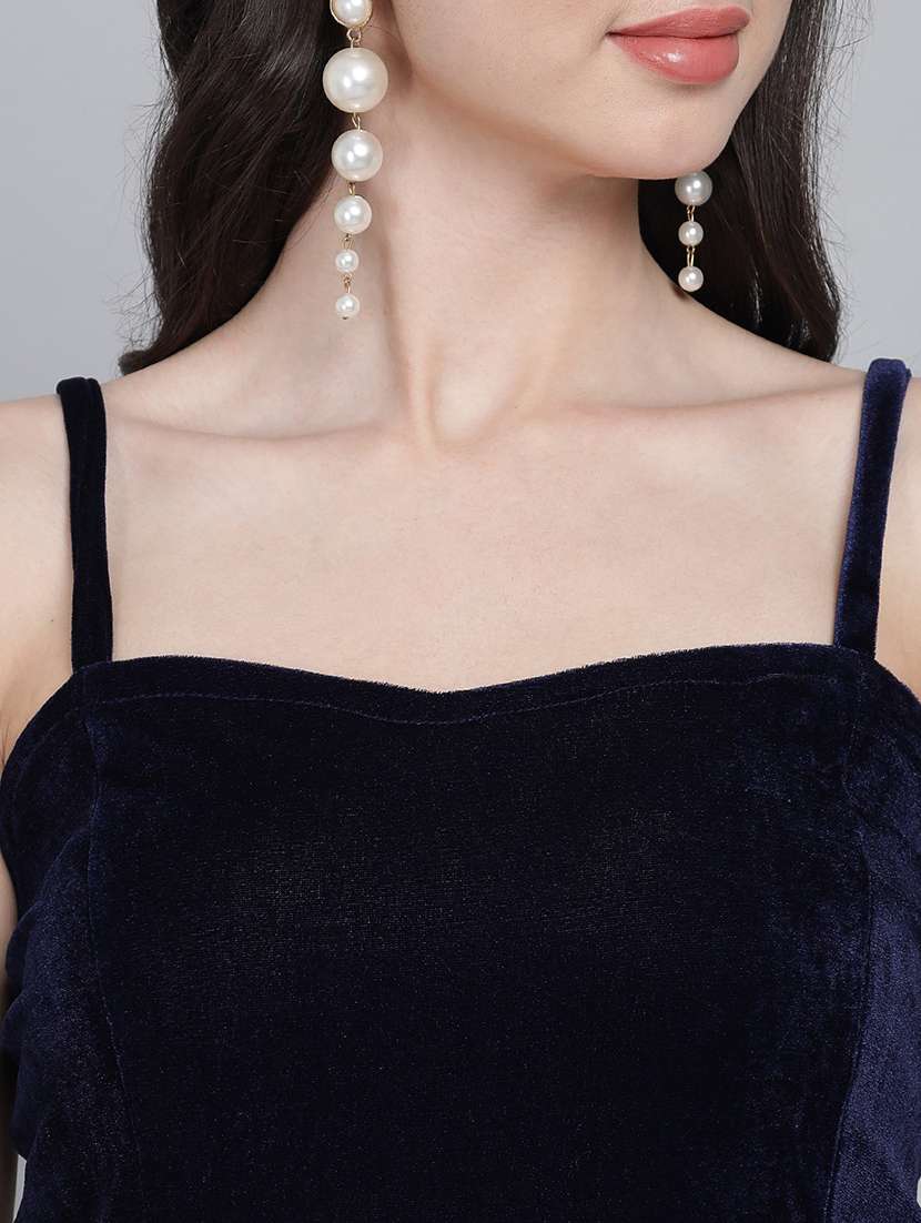 blue velvet bodycon dress - 21285990 -  Standard Image - 5