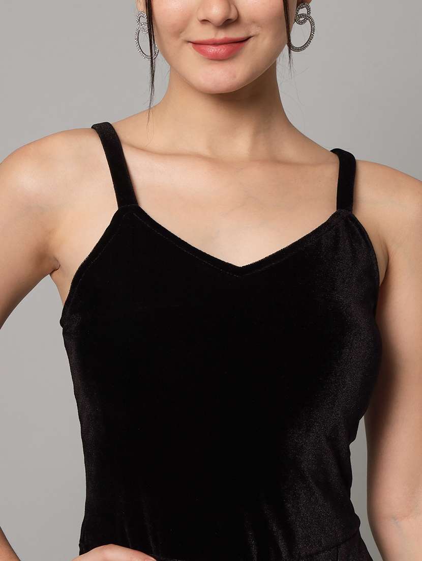 women solid shoulder strap bodycon dress - 21286058 - Standard Image - 5