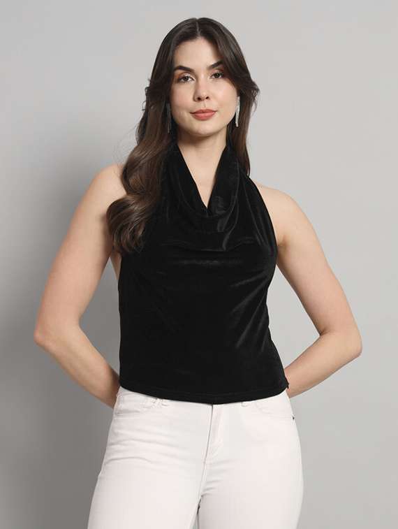 black velvet regular top