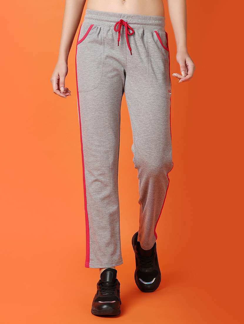 grey melange tapered track pant