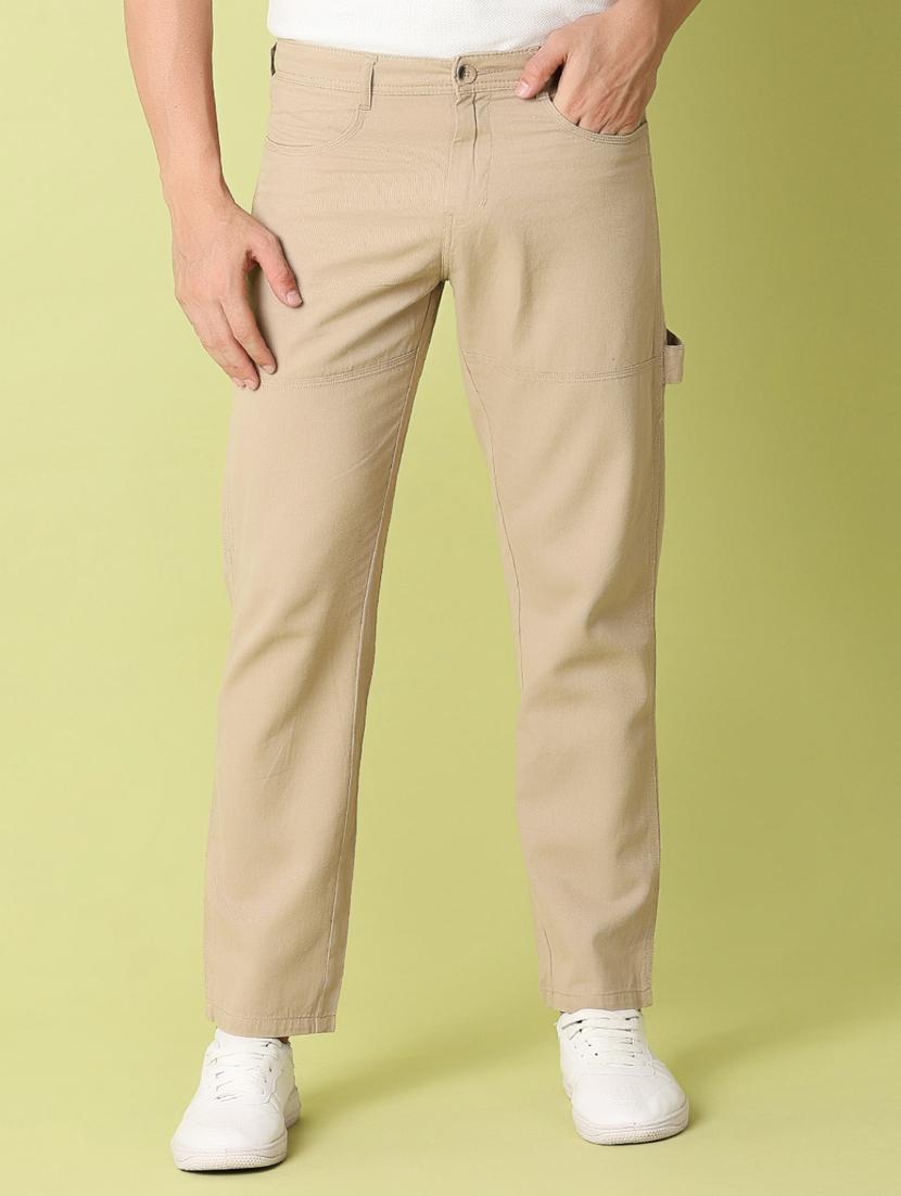 men mid rise solid casual trouser - 21286919 -  Zoom Image - 0