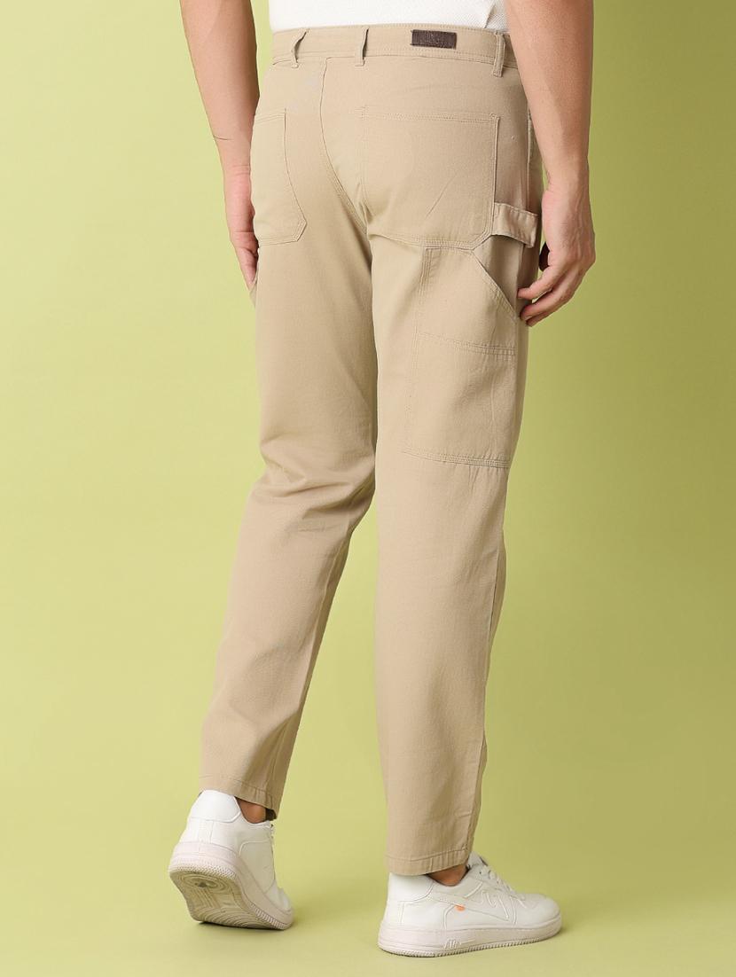 men mid rise solid casual trouser - 21286919 - Standard Image - 3