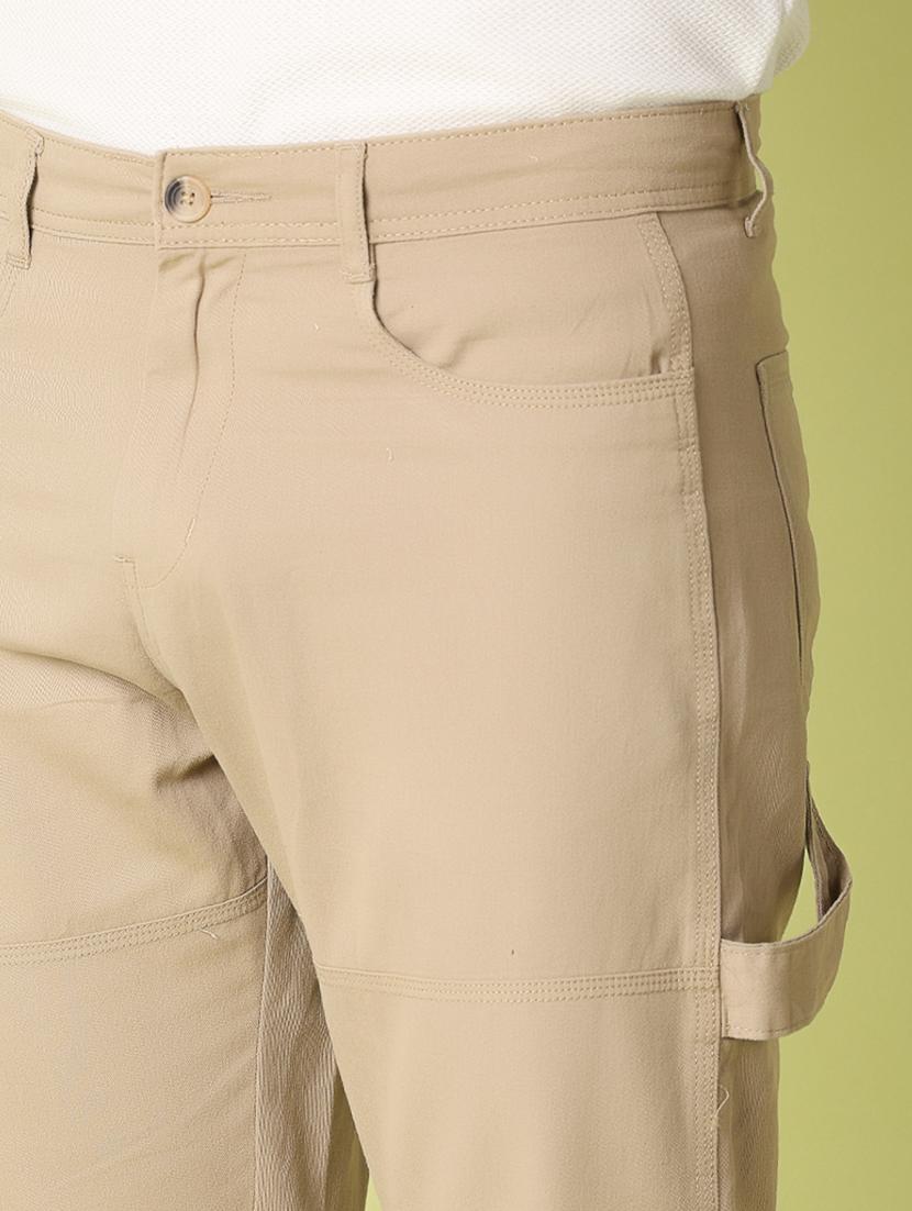 men mid rise solid casual trouser - 21286919 - Standard Image - 5