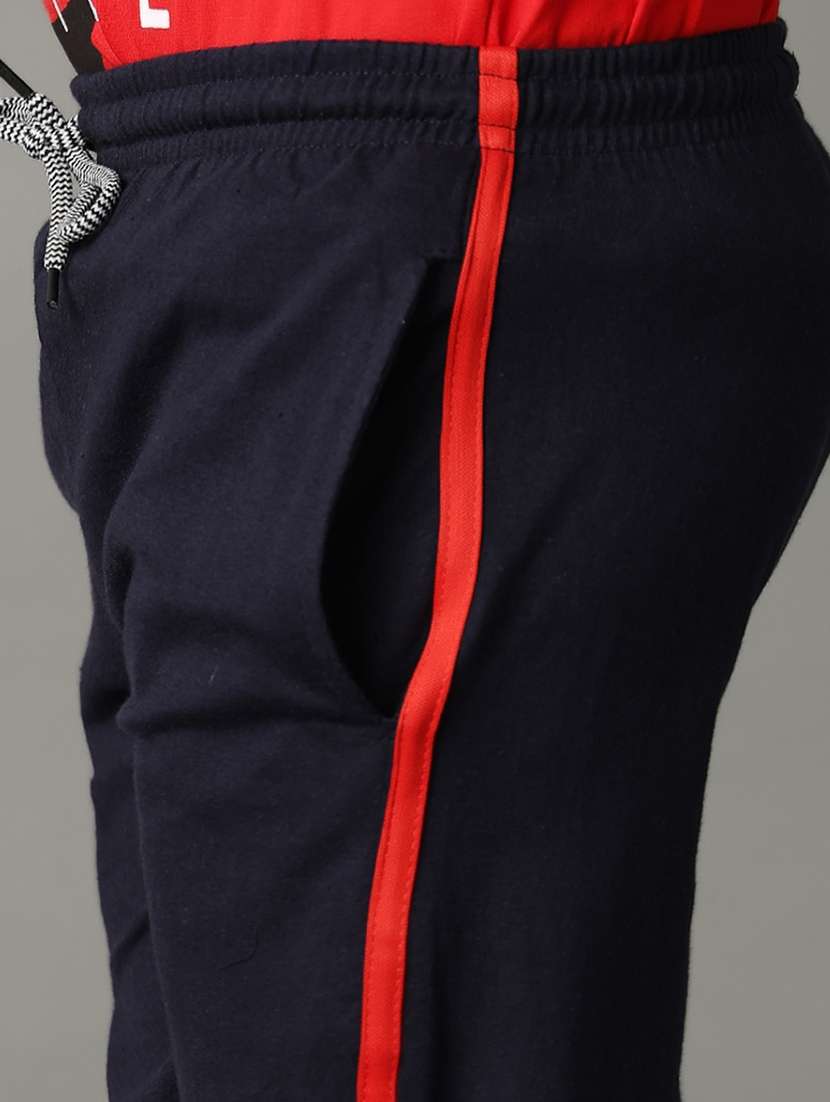 navy blue cotton casual track pants - 21286981 -  Standard Image - 5
