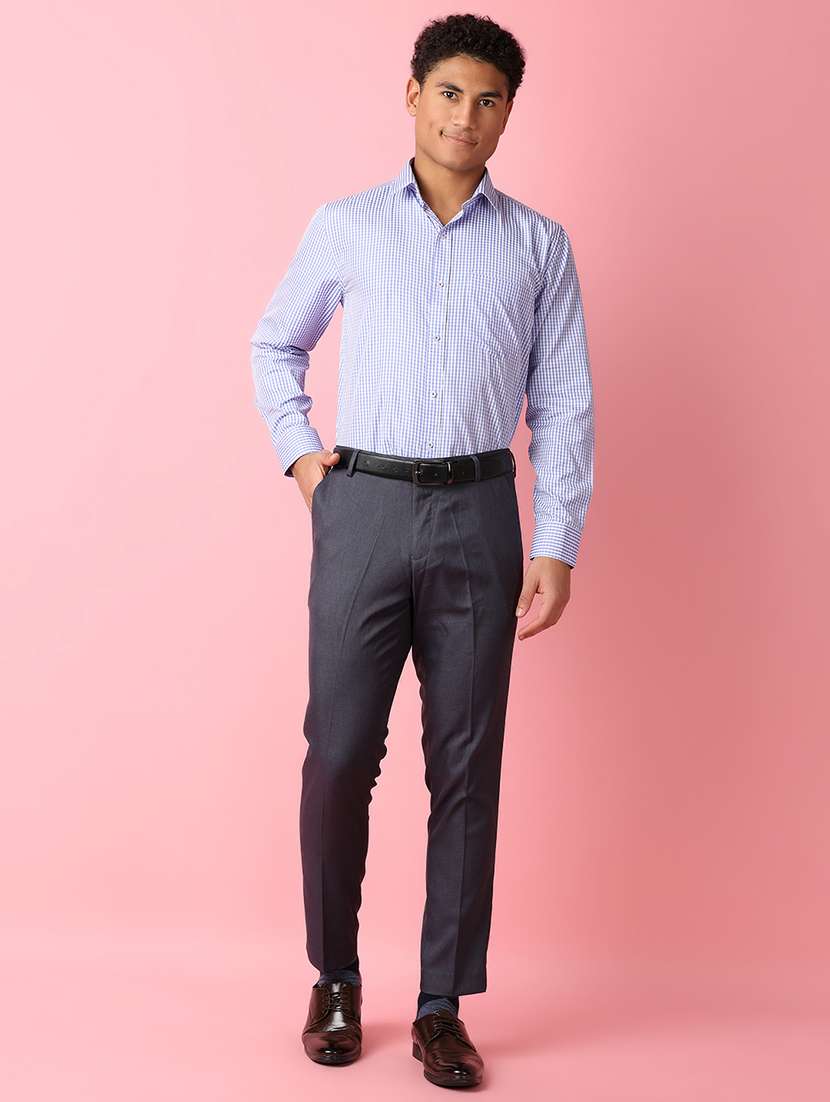 men long sleeves checkered formal shirt - 21287056 -  Standard Image - 5