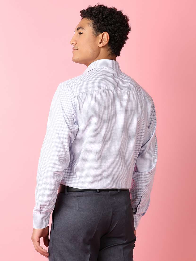 men long sleeves checkered formal shirt - 21287057 -  Standard Image - 3