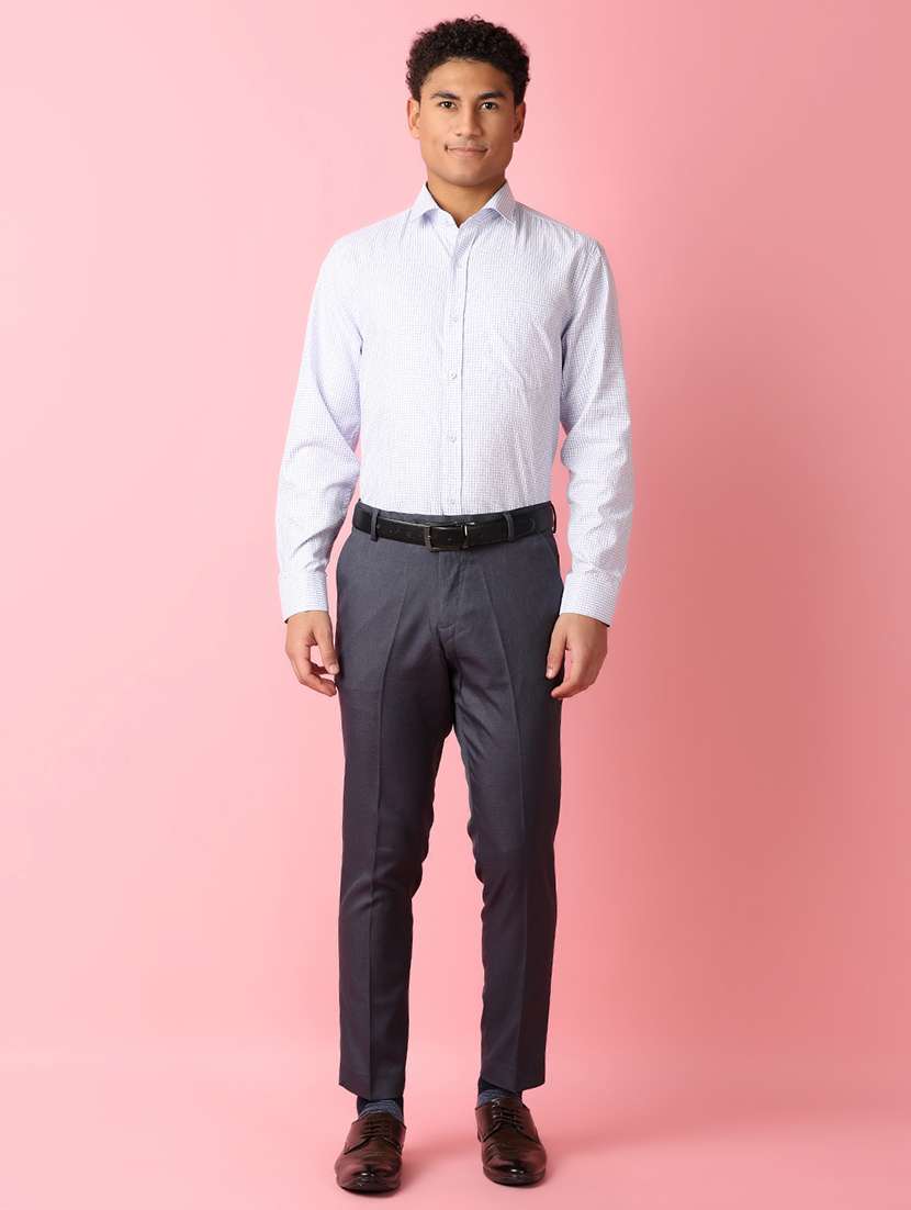 men long sleeves checkered formal shirt - 21287057 -  Standard Image - 5