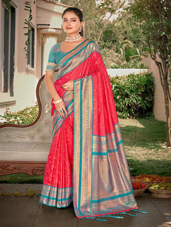 women zari work tussar silk saree with blouse - 21287157 - Zoom Image - 0