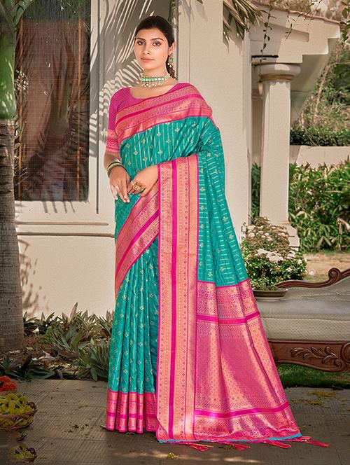 women zari work tussar silk saree with blouse - 21287158 - Standard Image - 0